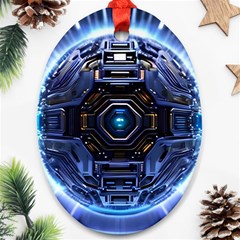 Digital Technology Ornament (oval) by Ravend