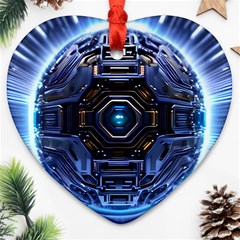 Digital Technology Ornament (heart) by Ravend