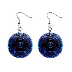 Digital Technology Mini Button Earrings by Ravend