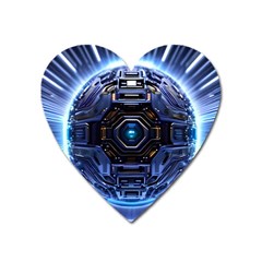 Digital Technology Heart Magnet by Ravend