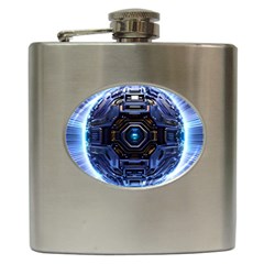 Digital Technology Hip Flask (6 Oz) by Ravend