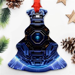 Digital Technology Ornament (christmas Tree)  by Ravend