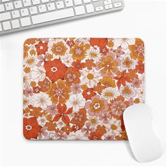 Flowers Petals Leaves Floral Print Large Mousepad by Ravend