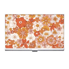 Flowers Petals Leaves Floral Print Business Card Holder by Ravend