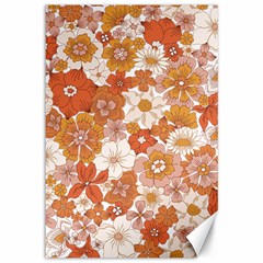 Flowers Petals Leaves Floral Print Canvas 12  X 18  by Ravend