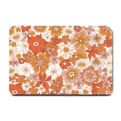 Flowers Petals Leaves Floral Print Small Doormat by Ravend