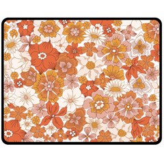 Flowers Petals Leaves Floral Print Fleece Blanket (medium) by Ravend