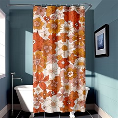 Flowers Petals Leaves Floral Print Shower Curtain 36  X 72  (stall)  by Ravend