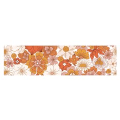 Flowers Petals Leaves Floral Print Oblong Satin Scarf (16  X 60 ) by Ravend