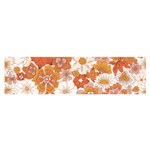 Flowers Petals Leaves Floral Print Oblong Satin Scarf (16  x 60 ) Front