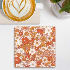 Flowers Petals Leaves Floral Print Uv Print Square Tile Coaster  by Ravend