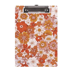 Flowers Petals Leaves Floral Print A5 Acrylic Clipboard by Ravend