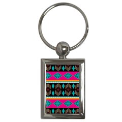 Abstract Art Pattern Design Old Vintage Key Chain (rectangle) by Wegoenart