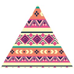 Unique Pattern Design Vintage Retro Art Wooden Puzzle Triangle