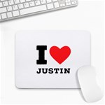 I love justin Small Mousepad Front