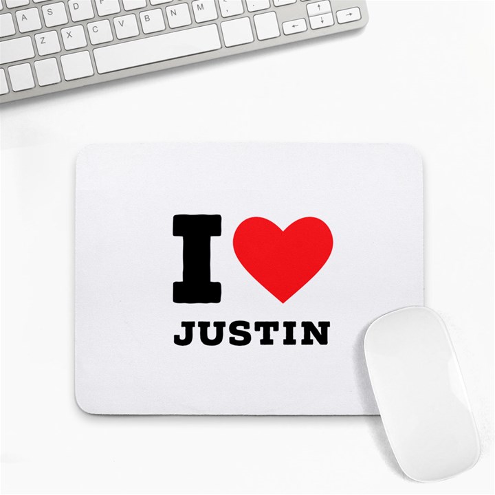 I love justin Small Mousepad