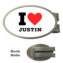 I Love Justin Money Clips (oval)  by ilovewhateva