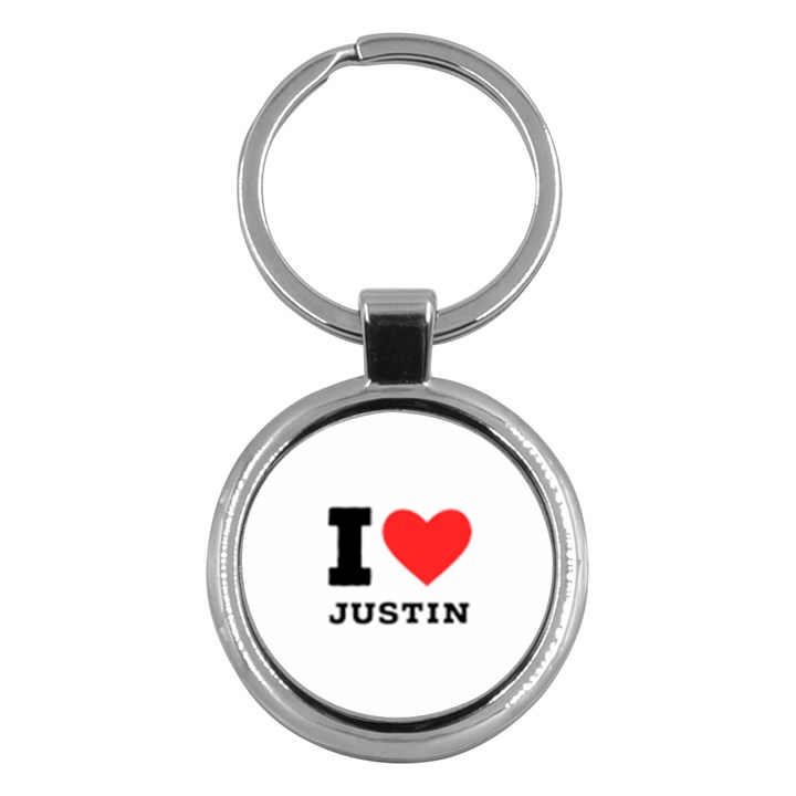 I love justin Key Chain (Round)