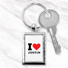 I Love Justin Key Chain (rectangle) by ilovewhateva