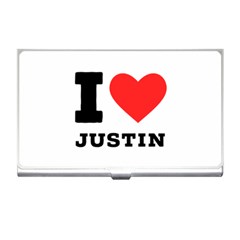 I Love Justin Business Card Holder by ilovewhateva