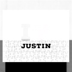 I Love Justin Rectangular Jigsaw Puzzl by ilovewhateva