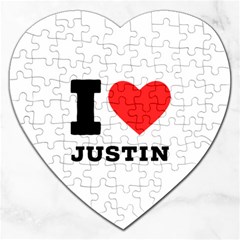 I Love Justin Jigsaw Puzzle (heart) by ilovewhateva