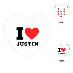 I Love Justin Playing Cards Single Design (heart) by ilovewhateva