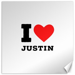 I Love Justin Canvas 12  X 12  by ilovewhateva