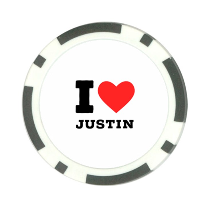 I love justin Poker Chip Card Guard