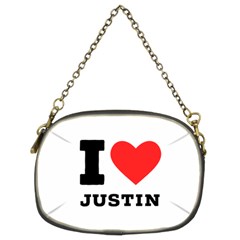 I Love Justin Chain Purse (two Sides) by ilovewhateva