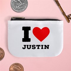 I Love Justin Mini Coin Purse by ilovewhateva