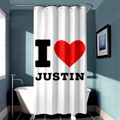 I Love Justin Shower Curtain 36  X 72  (stall)  by ilovewhateva