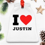 I love justin Bell Ornament (Two Sides) Back