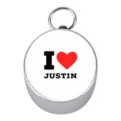 I Love Justin Mini Silver Compasses by ilovewhateva