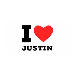 I Love Justin Satin Wrap 35  X 70  by ilovewhateva