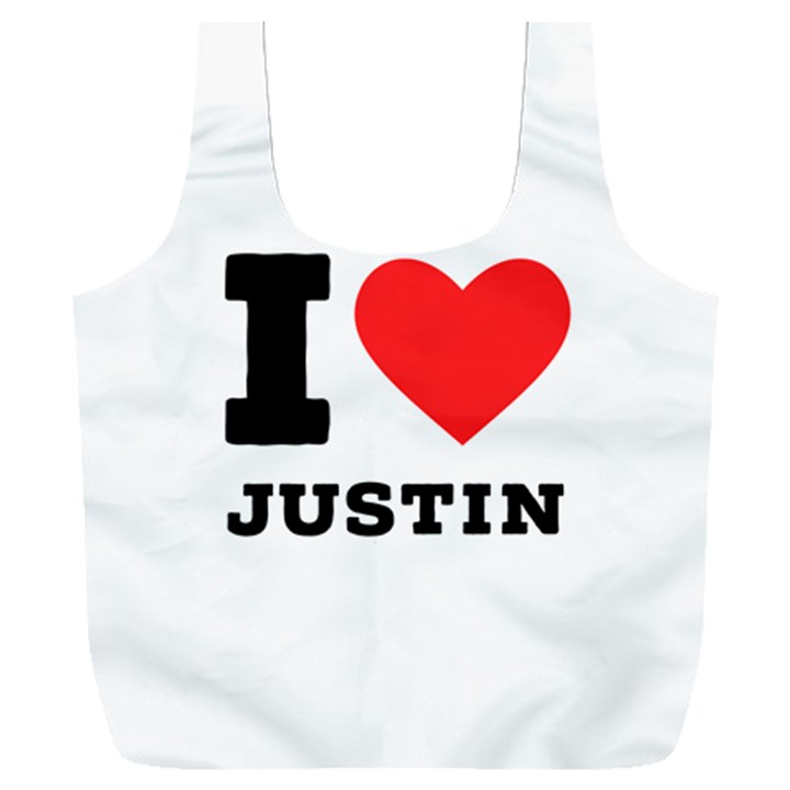 I love justin Full Print Recycle Bag (XXXL)