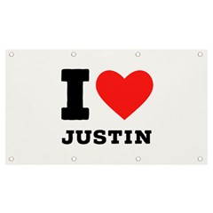 I Love Justin Banner And Sign 7  X 4  by ilovewhateva