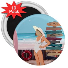 Vacation On The Ocean 3  Magnets (10 Pack)  by SychEva