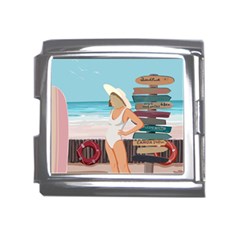 Vacation On The Ocean Mega Link Italian Charm (18mm) by SychEva