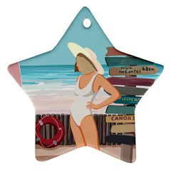 Vacation On The Ocean Star Ornament (two Sides) by SychEva