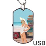 Vacation On The Ocean Dog Tag USB Flash (Two Sides) Back