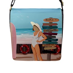 Vacation On The Ocean Flap Closure Messenger Bag (l) by SychEva