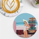 Vacation On The Ocean UV Print Round Tile Coaster Front