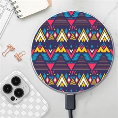 Pattern Colorful Aztec Wireless Fast Charger(white) by Wegoenart