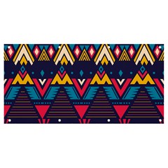 Pattern Colorful Aztec Banner And Sign 8  X 4  by Wegoenart