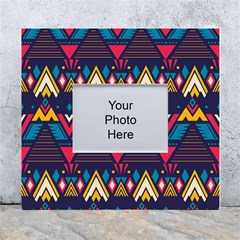 Pattern Colorful Aztec White Wall Photo Frame 5  X 7  by Wegoenart