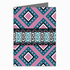 Pink Pattern Design Vintage Old Retro Unique Antique Greeting Cards (pkg Of 8)