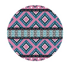 Pink Pattern Design Vintage Old Retro Unique Antique Mini Round Pill Box by Wegoenart