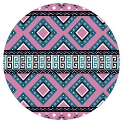 Pink Pattern Design Vintage Old Retro Unique Antique Round Trivet by Wegoenart