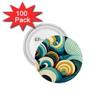 Waves Ocean Sea Abstract Whimsical (1) 1.75  Buttons (100 pack)  Front